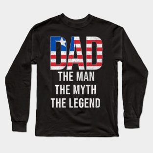 Liberian Dad The Man The Myth The Legend - Gift for Liberian Dad With Roots From Liberian Long Sleeve T-Shirt